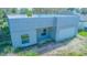 Contemporary gray home shows an attached garage with a minimalist yard ready for personalization at 315 E Magnolia St, Davenport, FL 33837