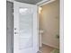 Half-bathroom featuring a clean, pedestal sink and modern fixtures at 3966 Lana Ave, Davenport, FL 33897