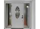 Elegant front door with decorative glass and side windows, offering a welcoming entrance to the home at 4940 Spring Run Ave, Orlando, FL 32819