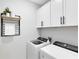 Efficient laundry room with modern appliances and storage, designed for functionality and convenience at 5166 Gardenrow Dr, St Cloud, FL 34772