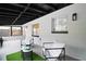Comfortable lanai with seating, artificial grass rug, and view of the backyard at 5334 Mary Ann Ln, Orlando, FL 32810