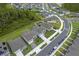 Aerial view of homes displaying the layout of houses in a peaceful and well-designed residential area at 9763 Brown Burrow St, Orlando, FL 32829