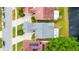 Aerial view of a well-maintained property featuring a gray roof and an extended driveway at 5813 Parkview Point Dr, Orlando, FL 32821