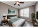 Comfortable bedroom featuring a dark color palette, crisp white bedding, and bedside tables with modern lamps at 611 San Raphael St, Kissimmee, FL 34759