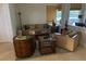 Bright living room with comfortable seating, custom wood accents, and serene pool views at 2108 Northumbria Dr, Sanford, FL 32771