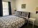 Cozy bedroom featuring a comfortable bed, side tables, lamps, and natural light at 1119 Park Ridge Cir, Kissimmee, FL 34746