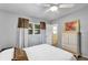 Bedroom with a bed, window, and storage at 112 E Coleman Cir, Sanford, FL 32773