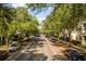 A tree-lined street view with cars parked along the sides at 1316 Lake Baldwin Ln, Orlando, FL 32814