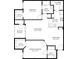 Detailed floor plan showcasing the layout of the condo, including the balcony and living spaces at 1475 Lake Shadow Cir # 6205, Maitland, FL 32751