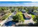 Aerial view highlighting the property boundaries and landscaping in a suburban setting at 1624 Bel Air Ave, Orlando, FL 32812