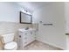 Bathroom with updated vanity, drawers and cabinets, stylish mirror, new fixtures, and tiled floor at 1624 Bel Air Ave, Orlando, FL 32812