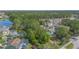 High aerial view of a residential area with a lake, showcasing the density of homes and natural surroundings at 2047 Royal Bay Blvd # 21, Kissimmee, FL 34746