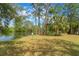 Scenic lake view with grassy lawn and mature trees providing a tranquil and natural setting at 2047 Royal Bay Blvd # 21, Kissimmee, FL 34746