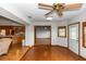 Open floor plan with a view of the kitchen and a back door at 2621 Ardon Ave, Orlando, FL 32833