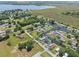 Scenic aerial view of canal-front homes in a verdant community with lake views at 5208 Oakdale Rd, Haines City, FL 33844