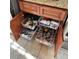 Convenient kitchen storage solutions featuring easy-access pull-out basket drawers at 1034 Weathered Wood Cir, Winter Springs, FL 32708