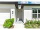 Welcoming front door with stylish side window in single Gathering home at 12950 Sw 38Th Cir, Ocala, FL 34473