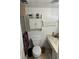 Compact bathroom featuring a shower/tub combination, a white cabinet, and a toilet at 1001 Plantation Dr # A2, Kissimmee, FL 34741