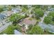 Expansive aerial view of a well-maintained single-Gathering home with mature trees and a brick-paved driveway at 1440 Roosevelt St, Orlando, FL 32804