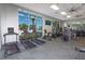 Well-equipped fitness center with treadmills, weights, and exercise machines overlooking the pool at 3413 Lilac, Davenport, FL 33897