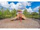 Community playground with slide, climbing structure, and a safety-surfaced ground at 442 Anessa Rose Loop, Ocoee, FL 34761