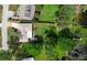 An overhead shot of the property reveals a spacious backyard and access to a serene waterfront at 5301 Pineview Way, Apopka, FL 32703