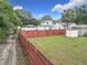 Large fenced backyard with lush grass and mature trees at 810 Catalina Dr, Sanford, FL 32771