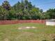 Home features a private fenced backyard with mature trees providing ample shade and privacy for outdoor enjoyment at 810 Catalina Dr, Sanford, FL 32771