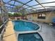 Inviting screened-in pool and spa area at 1221 Perkins Rd, Orlando, FL 32809