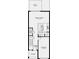 Layout of the first floor featuring a porch, foyer, half bath, great room, kitchen, patio, and garage at 180 River Front Way, Edgewater, FL 32141