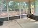 View of empty screened porch with screen damage; needs some love at 307 Santa Clara Cir, Lady Lake, FL 32159