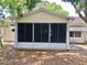 Exterior back porch area with screens for a relaxing outdoor space at 307 Santa Clara Cir, Lady Lake, FL 32159