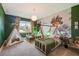Adorable bedroom featuring teepee beds, playful safari wallpaper and charming decor at 4418 Shiva Loop, Kissimmee, FL 34746