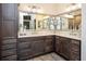Bathroom features double sinks, granite countertops, and recessed lighting at 5896 Barclay Ct, The Villages, FL 32163