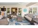 Relaxing screened-in patio with comfortable seating and tropical decor at 5896 Barclay Ct, The Villages, FL 32163