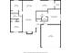Detailed floor plan showcasing the layout of the home's rooms and dimensions at 1831 W Clinton Dr, St Cloud, FL 34769
