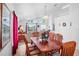 Bright dining room featuring a wooden table set, tile floors, and large windows at 202 Aylesbury Ln, Davenport, FL 33837