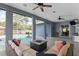Inviting covered patio features an outdoor seating area, TV, and kitchenette at 4353 Steed Ter, Winter Park, FL 32792