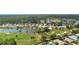 Gorgeous aerial view of a waterfront community with lush greenery and manicured golf course at 1842 Turnbull Lakes Dr, New Smyrna Beach, FL 32168
