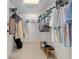 Organized walk-in closet with ample shelving and storage space, ensuring convenience and functionality at 1842 Turnbull Lakes Dr, New Smyrna Beach, FL 32168