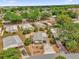 An aerial view displaying the property's placement in a tranquil residential area with lush greenery at 220 Palmer Park Ln, Davenport, FL 33897