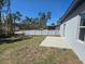 A view of a newly constructed backyard, with white fence at 2644 Sw 162 Nd Street Rd, Ocala, FL 34473
