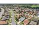 An aerial photograph reveals a well-planned residential neighborhood with mature landscaping at 3192 Running Deer Path, Kissimmee, FL 34746
