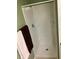 Bathroom featuring a shower stall with shelving and a neutral wall color at 325 N Causeway # D104, New Smyrna Beach, FL 32169