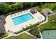Community pool with lounge chairs, covered tables, a playground, and a tennis court at 341 Kirkhill St, Ocoee, FL 34761
