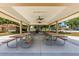 Community picnic area with wooden tables under a shaded pavilion, perfect for outdoor gatherings at 5962 Sw 98Th Street Rd, Ocala, FL 34476