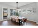 Bright dining area with a modern table, stylish chairs, and large windows with natural light at 9250 Neher St, Orlando, FL 32827