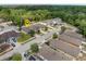 Aerial view of a residential neighborhood showcasing single-Gathering homes with well-maintained yards and mature trees at 116 Hurst Ct, Deland, FL 32724