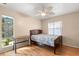 Bedroom featuring ceiling fan, a desk, and a window with a view at 121 Teriwood St, Fern Park, FL 32730