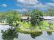 Picturesque backyard with lush lawn, mature trees, waterfront views, and access to the lake at 1329 Maury Rd, Orlando, FL 32804